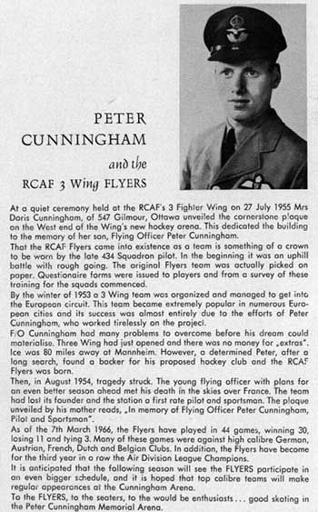 Flying Officer Peter Cunningham of RCAF 3 Wing Zweibrücken
