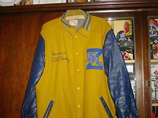 A USAF Zweibrücken Warriors hockey jacket from about 1970